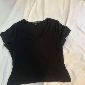 Women top black shiny
